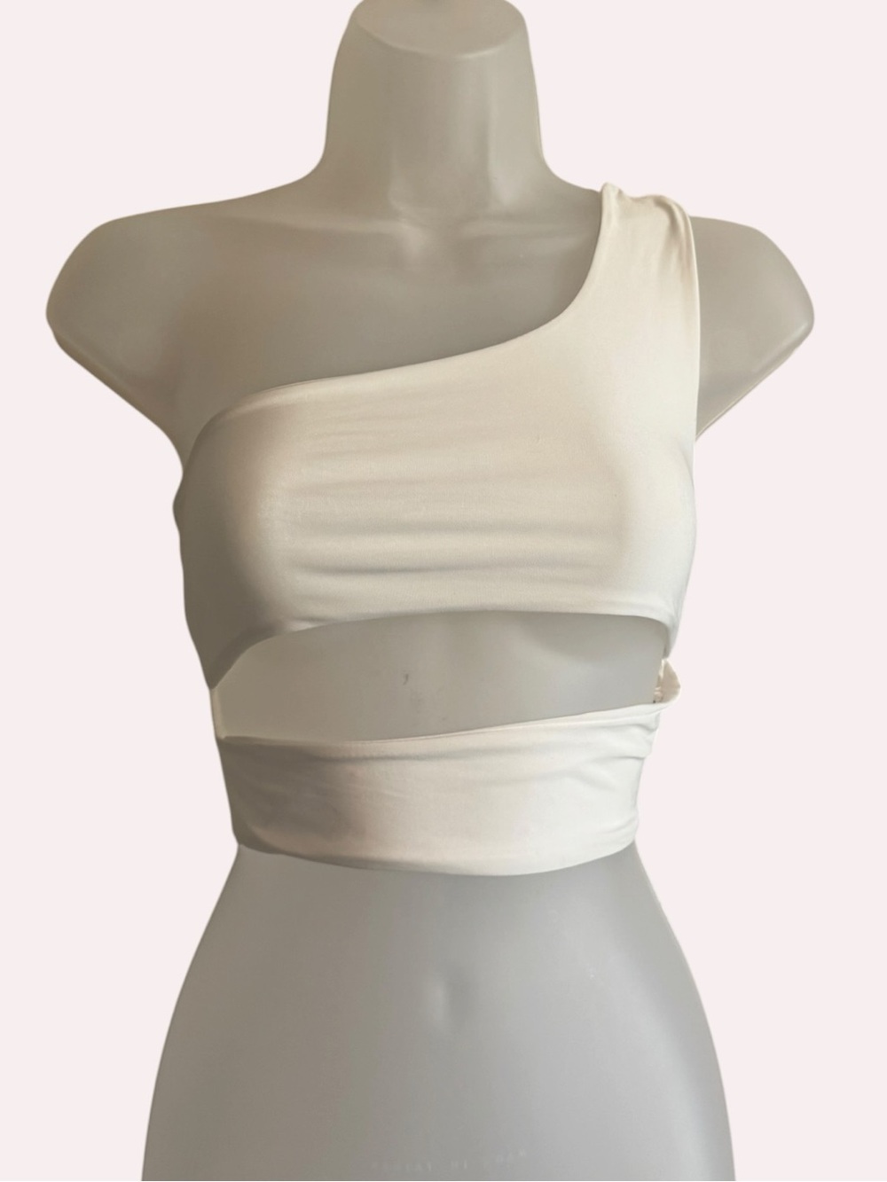 Nasty Gal One Shoulder Cutout Crop Top Asymmetric Going Out Y2K Size 8